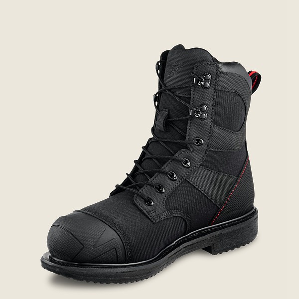 Red Wing Safety Boots Maxbond - 8-inch Waterproof Toe - Black - Mens KCM362708